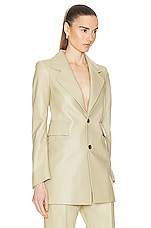 Bottega Veneta Curved Sleeve Jacket in Fennel Seed, view 2, click to view large image.