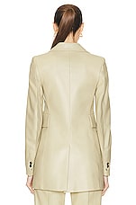 Bottega Veneta Curved Sleeve Jacket in Fennel Seed, view 3, click to view large image.
