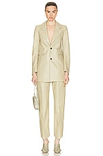 Bottega Veneta Curved Sleeve Jacket in Fennel Seed, view 4, click to view large image.
