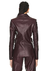 Bottega Veneta Leather Jacket in Jam, view 3, click to view large image.
