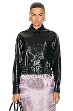 Bottega Veneta Leather Jacket in Black, view 1, click to view large image.