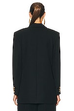 Bottega Veneta Sartorial Wool Twill Jacket in Black, view 3, click to view large image.