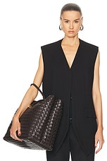 Bottega Veneta Blazer Vest in Fondant & Black, view 1, click to view large image.