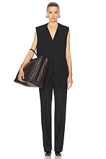 Bottega Veneta Blazer Vest in Fondant & Black, view 4, click to view large image.