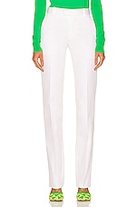 Bottega Veneta Sanded Cotton Twill Trouser in White, view 1, click to view large image.