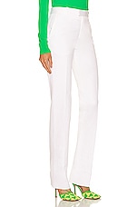 Bottega Veneta Sanded Cotton Twill Trouser in White, view 2, click to view large image.