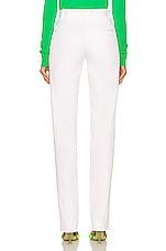 Bottega Veneta Sanded Cotton Twill Trouser in White, view 3, click to view large image.