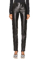 Bottega Veneta Stretch Shiny Leather Pants in Black, view 1, click to view large image.