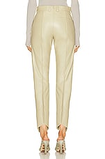 Bottega Veneta Curved Pant in Fennel Seed, view 3, click to view large image.