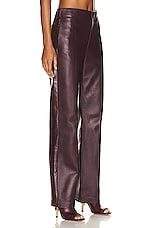 Bottega Veneta Leather Pant in Jam, view 2, click to view large image.