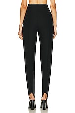 Bottega Veneta Structured Double Melange Trousers in Black, view 3, click to view large image.