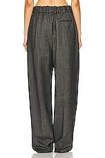 Bottega Veneta Classic Wool Houndstooth Trouser in Brown, Blue, & Yellow, view 3, click to view large image.