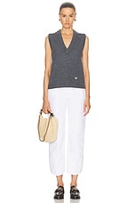 Bottega Veneta Capri Pant in White, view 5, click to view large image.