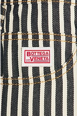 Bottega Veneta Wide Leg Pant in Navy & Ecru, view 6, click to view large image.