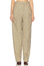 Bottega Veneta Tailored Trouser in Beige, Yellow, & Blue, view 1, click to view large image.