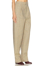 Bottega Veneta Tailored Trouser in Beige, Yellow, & Blue, view 2, click to view large image.
