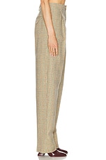 Bottega Veneta Tailored Trouser in Beige, Yellow, & Blue, view 3, click to view large image.