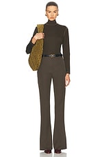 Bottega Veneta Wide Leg Pant in Dark Olive, view 5, click to view large image.