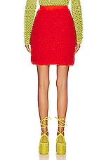Bottega Veneta Fleece Knit Skirt in Burst, view 3, click to view large image.