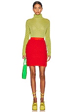 Bottega Veneta Fleece Knit Skirt in Burst, view 4, click to view large image.