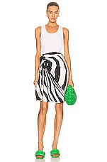 Bottega Veneta Wrap Skirt in Black & White, view 4, click to view large image.