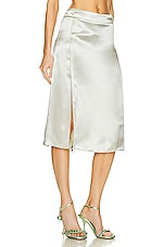 Bottega Veneta Tie Knot Skirt in Frosting, view 3, click to view large image.