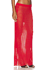 Bottega Veneta Stripes Long Skirt in Vernis, view 2, click to view large image.