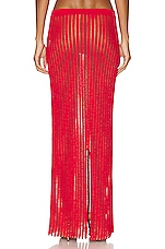 Bottega Veneta Stripes Long Skirt in Vernis, view 3, click to view large image.
