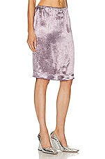 Bottega Veneta Midi Skirt in Lilac & Chalk, view 2, click to view large image.