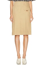Bottega Veneta Midi Skirt in Pale Oak, view 1, click to view large image.