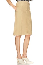 Bottega Veneta Midi Skirt in Pale Oak, view 2, click to view large image.