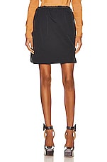 Bottega Veneta Tech Mini Skirt in Black, view 1, click to view large image.