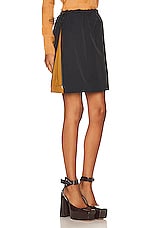 Bottega Veneta Tech Mini Skirt in Black, view 2, click to view large image.