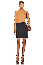Bottega Veneta Tech Mini Skirt in Black, view 5, click to view large image.