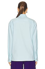 Bottega Veneta Long Sleeve Tailored Shirt in Pale Blue, view 3, click to view large image.