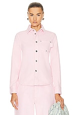 Bottega Veneta Long Sleeve Shirt in Camelia, view 1, click to view large image.