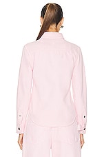 Bottega Veneta Long Sleeve Shirt in Camelia, view 3, click to view large image.