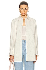 Bottega Veneta Criss Cross Shirt in White, view 1, click to view large image.