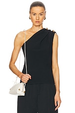 Bottega Veneta One Shoulder Top in Black | FWRD