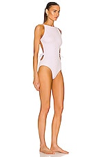 Bottega Veneta Mini Intreccio Swimsuit in Mirth Washed, view 2, click to view large image.