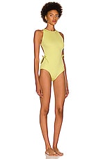 Bottega Veneta Mini Intreccio Swimsuit in Seagrass, view 2, click to view large image.