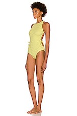 Bottega Veneta Mini Intreccio Swimsuit in Seagrass, view 3, click to view large image.