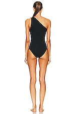 Bottega Veneta Stretch One Piece Swimsuit in Black, view 4, click to view large image.