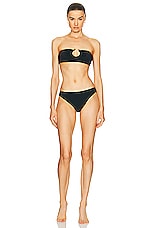 Bottega Veneta Strapless Bikini Set in Black, view 1, click to view large image.