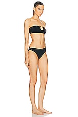 Bottega Veneta Strapless Bikini Set in Black, view 2, click to view large image.