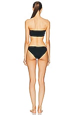 Bottega Veneta Strapless Bikini Set in Black, view 3, click to view large image.