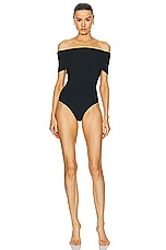 Bottega Veneta One Piece Swimsuit in Black, view 1, click to view large image.