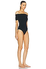 Bottega Veneta One Piece Swimsuit in Black, view 2, click to view large image.