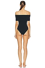 Bottega Veneta One Piece Swimsuit in Black, view 3, click to view large image.