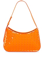 Bottega Veneta Small Metal Loops Bag in Tangerine & Gold, view 1, click to view large image.